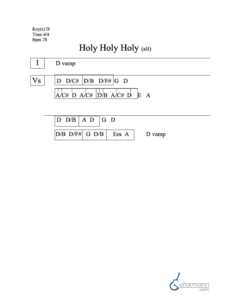 Holy Holy Holy chord chart preview
