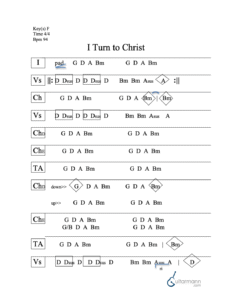 I Turn to Christ chord chart preview