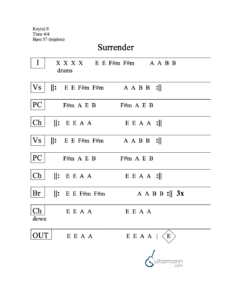 Surrender Passion 2016 chord chart preview