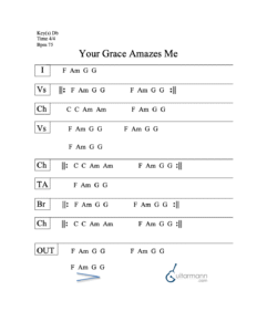 Your Grace Amazes Me chord chart preview