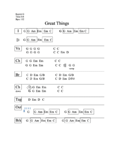 Great Things chord chart preview