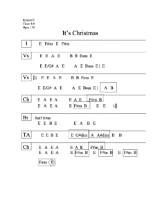 It’s Christmas chord chart preview