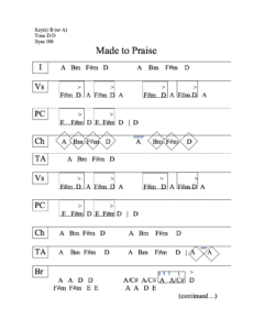 Made to Praise chord chart preview
