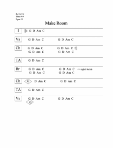 Make Room chord chart preview