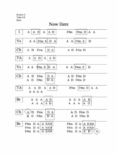 Now Here chord chart preview