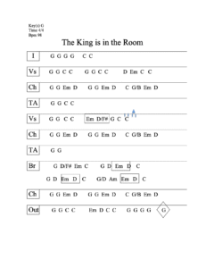 The King Is in the Room chord chart preview