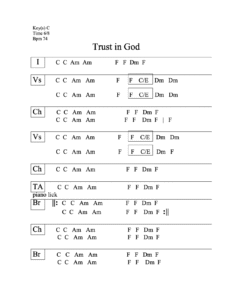 Trust In God chord chart preview